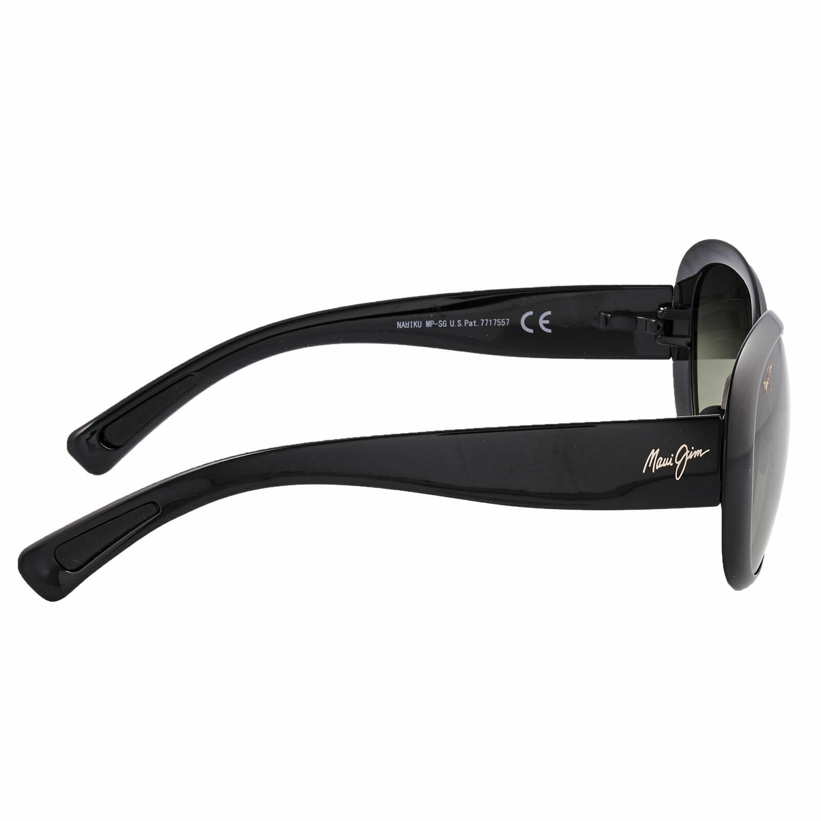 New Maui Jim Nahiku Gloss Black Sunglasses HTS436-02 NIB 